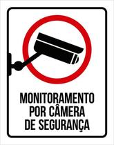 Kit 5 Placas Monitoramento Segurança Câmera 27X35 - Sinalizo