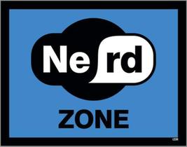 Kit 5 Placas Nerd Zone Wifi Azul 36X46