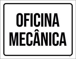 Kit 5 Placas Oficina Mecânica Preta 36X46