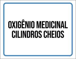 Kit 5 Placas Oxigênio Medicinal Cilindros Cheios 36X46