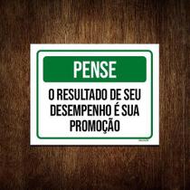 Kit 5 Placas Pense Resultado Desempenho