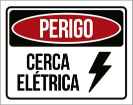 Kit 5 Placas Perigo Cerca Elétrica Atenção 36X46