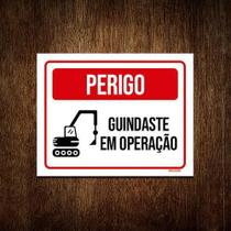 Kit 5 Placas Perigo Guindaste Em Operação