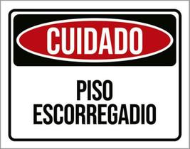 Kit 5 Placas Perigo Piso Escorregadio 36X46