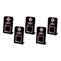 Kit 5 Placas Pix Acrílica Para Pagamento Comércios Balcão Preto Kit 5 Placas Pix Acrílica Para Pagamento Comércios Balcão Preto