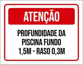 Kit 5 Placas Profundidade Piscina Fundo 36X46 Kit 5 Placas Profundidade Piscina Fundo 36X46