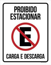 Kit 5 Placas Proibido Estacionar Carga Descarga 36X46