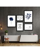 Kit 5 Placas Quadros Decorativos O Amor Está No Lar