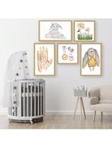 Kit 5 Placas Quadros Decorativos Quarto Baby Infanti 70x90 Kit 5 Placas Quadros Decorativos Quarto Baby Infanti 70x90