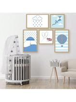 Kit 5 Placas Quadros Decorativos Quarto Baby Infantil 70x90