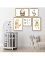 Kit 5 Placas Quadros Decorativos Quarto Baby Infantil Menino 70x90