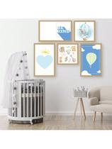 Kit 5 Placas Quadros Decorativos Quarto Baby Infantil Menino Menina 70x90