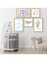 Kit 5 Placas Quadros Decorativos Quarto Baby Infantil Menino Menina 70x90 Kit 5 Placas Quadros Decorativos Quarto Baby Infantil Menino Menina 70x90