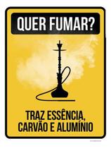 Kit 5 Placas Quer Fumar Traz Essência 36X46