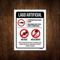 Kit 5 Placas Regras Normas Uso Lago Artificial Kit 5 Placas Regras Normas Uso Lago Artificial