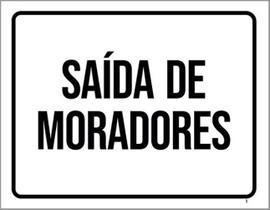 Kit 5 Placas Saída Moradores Setor 36X46