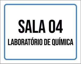 Kit 5 Placas Sala 4 Laboratório Química 36X46