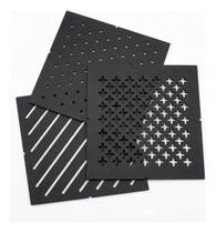 Kit 5 Placas Sashiko Molde Prancha Simples Kit 5 Placas Sashiko Molde Prancha Simples