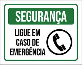 Kit 5 Placas Segurança Ligue Caso Emergência 36X46