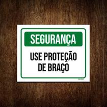 Kit 5 Placas Segurança Use Proteção De Braço