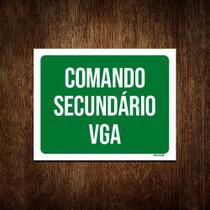 Kit 5 Placas Sinalização Ambiente Comando Secundário Vga