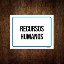 Kit 5 Placas Sinalização Ambiente Recursos Humanos