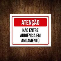 Kit 5 Placas Sinalização - Atenção Não Entre Audiência