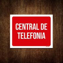 Kit 5 Placas Sinalização Central De Telefonia