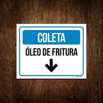 Kit 5 Placas Sinalização Coleta Óleo De Fritura