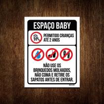 Kit 5 Placas Sinalização - Condomínio Espaço Baby