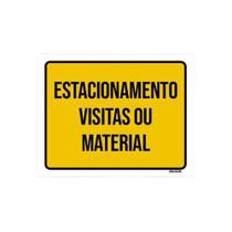 Kit 5 Placas Sinalização Estacionamento Visitas