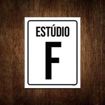 Kit 5 Placas Sinalização - Estúdio F