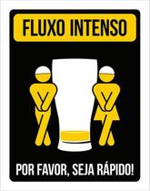 Kit 5 Placas Sinalização - Fluxo Intenso Masculino Feminino