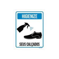 Kit 5 Placas Sinalização Higienize Seus Calçados