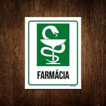 Kit 5 Placas Sinalização Hospitalar Farmácia