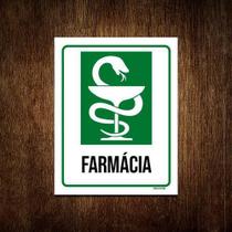 Kit 5 Placas Sinalização Hospitalar Farmácia