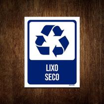 Kit 5 Placas Sinalização - Lixo Seco