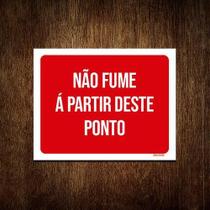 Kit 5 Placas Sinalização Não Fume Á Partir Deste Ponto Kit 5 Placas Sinalização Não Fume Á Partir Deste Ponto