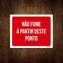 Kit 5 Placas Sinalização Não Fume Á Partir Deste Ponto Kit 5 Placas Sinalização Não Fume Á Partir Deste Ponto