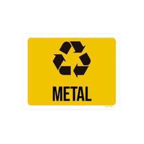 Kit 5 Placas Sinalização Reciclagem Metal