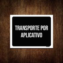 Kit 5 Placas Sinalização - Transporte Por Aplicativo Ml3820