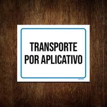 Kit 5 Placas Sinalização Transporte Por Aplicativo