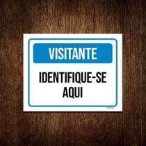 Kit 5 Placas Sinalização Visitante Identifique-Se Aqui ul
