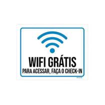 Kit 5 Placas Sinalização Wifi Acessar Faça Check-In