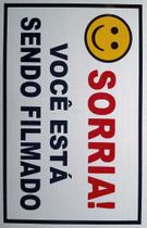 KIT 5 Placas sorria você esta sendo filmado