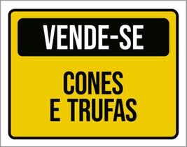 Kit 5 Placas Vende-Se Cones E Trufas 36X46 Kit 5 Placas Vende-Se Cones E Trufas 36X46