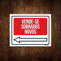 Kit 5 Placas - Vende-Se Sobrados Novos Esquerda