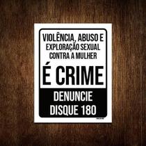 Kit 5 Placas Violência Abuso Exploração Sexual Denuncie Kit 5 Placas Violência Abuso Exploração Sexual Denuncie