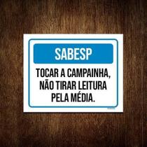 Kit 5 Placasabesp Tocar Campainha Não Tirar Leitura Média Kit 5 Placasabesp Tocar Campainha Não Tirar Leitura Média