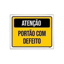 Kit 5 Placasinalização - Atenção Portão Com Defeito